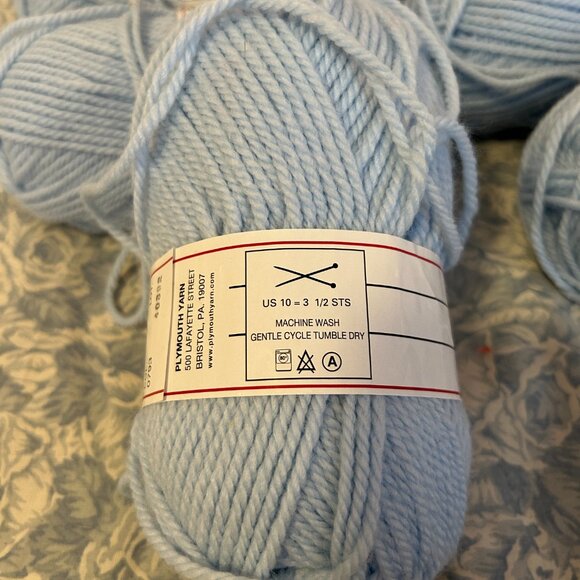 Lot of 6 Plymouth Encore Chunky Yarn 100g 143 yds Color Blue 0793 - Picture 4 of 5